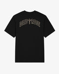Black Christian streetwear T-shirt with Died & Rose back design and crucifix, relaxed fit faith-based tee