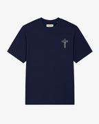 CRUCIFIX TEE-FRENCH NAVY